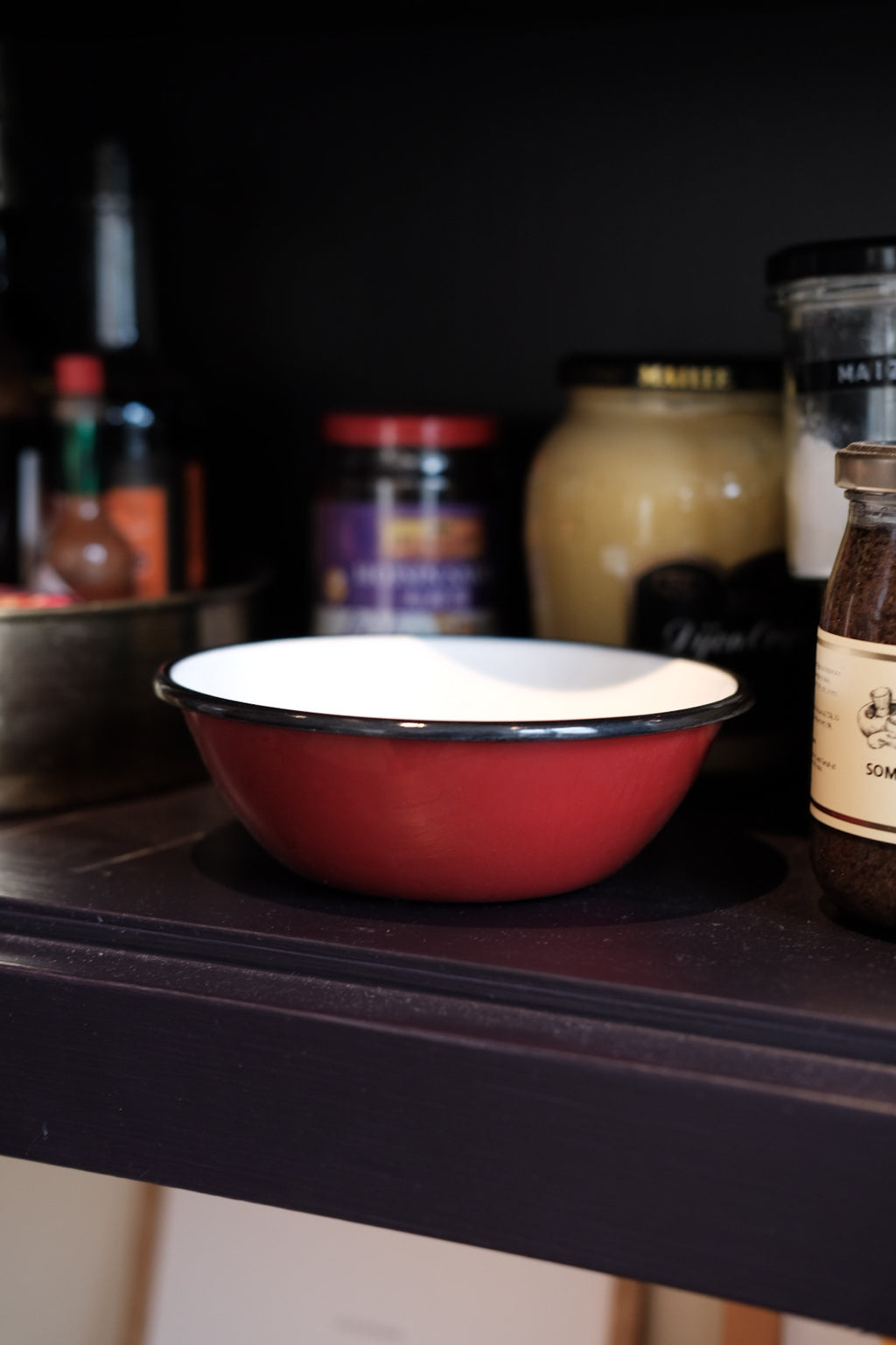 Morgenmadskål • Emalje • Rød