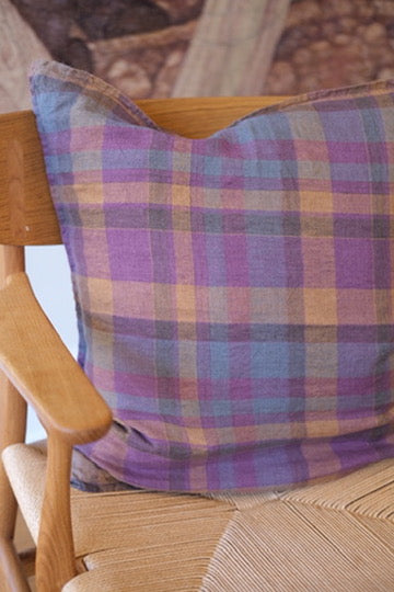 Pudevår • Hør • Mellem • Tartan Burgundy Paon