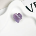 DORA mini hjerte hårklemme i lilla, dekorativ håraccessory til børn og voksne.