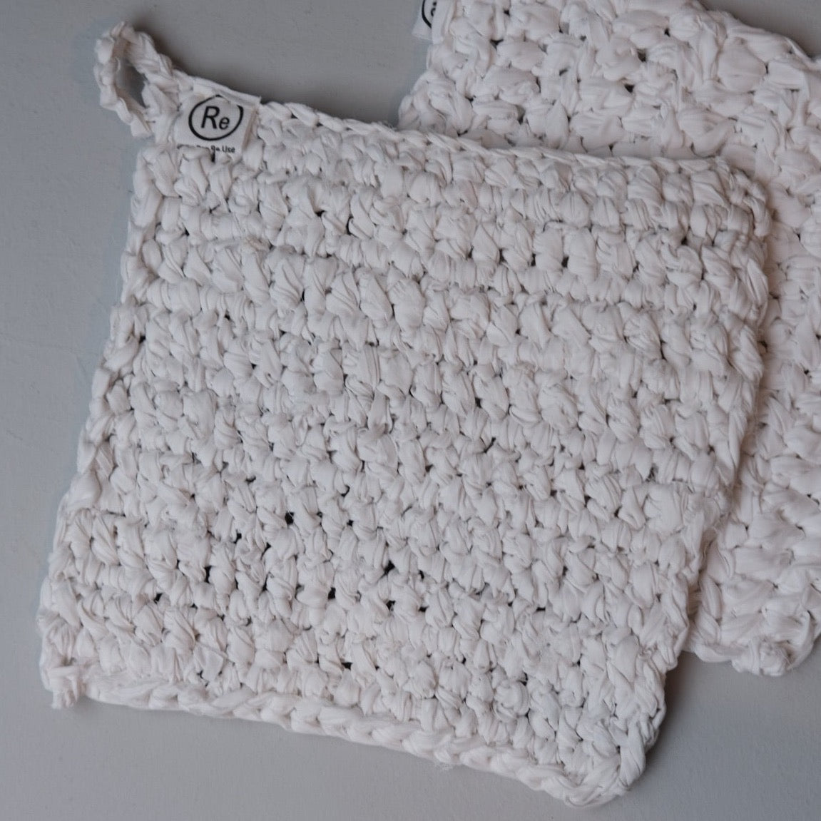 Pot holder • Recycled cotton • White