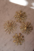 Julepynt • Dekoration • Strå • Guld • 9 cm