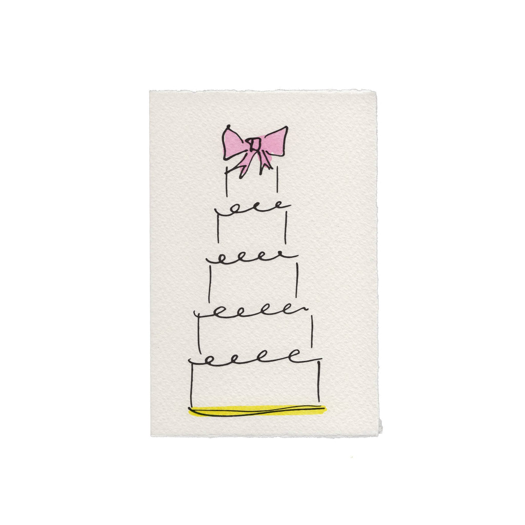 Lyserødt kagekort fra Scribble & Daub med fint design, perfekt til fødselsdag eller festhilsen.