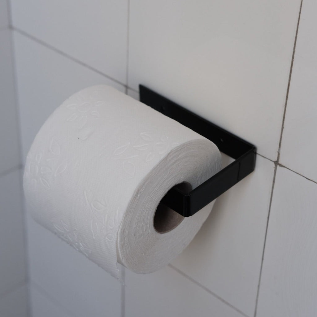 Toiletrulleholder • Metal • Sort
