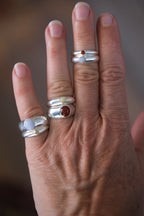 Fingerring • Tiny Signet • Sølv & Rød karneol