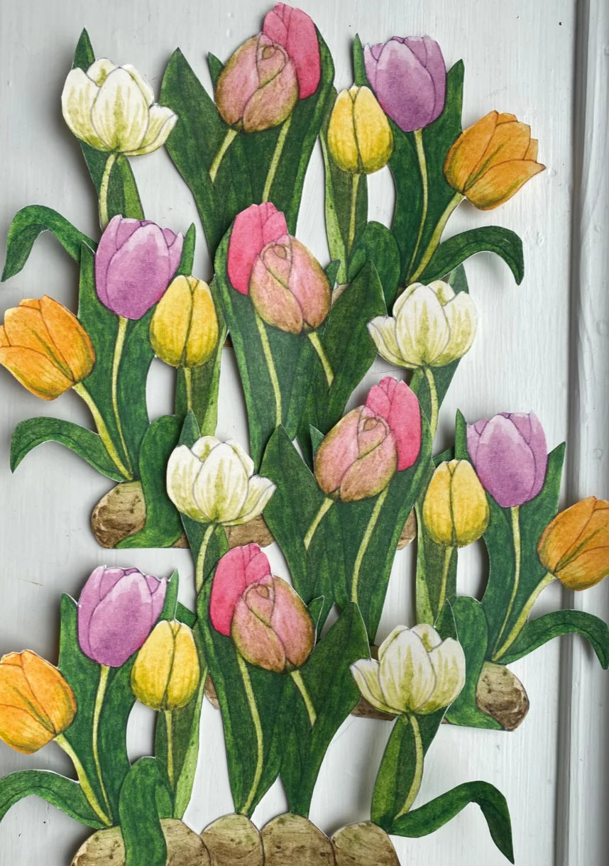 Påskepynt • Tulipaner • Udklip