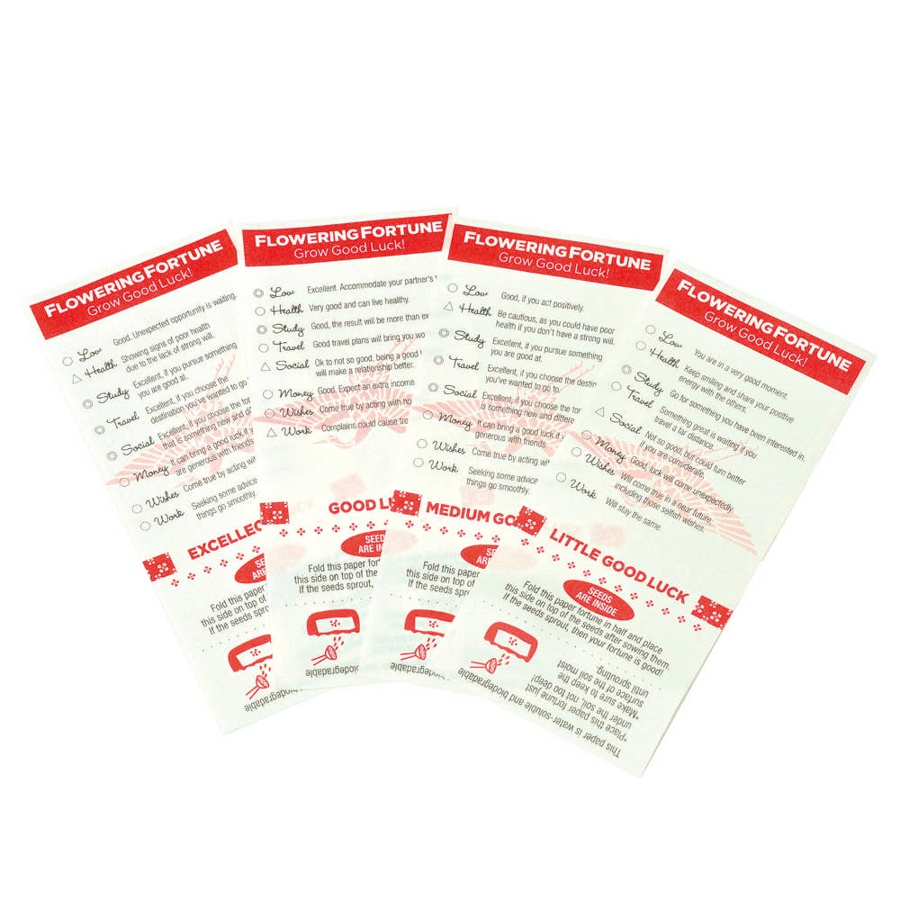 Vinkekat • 'Fortune Cookie' • Figur med Blomsterfrø • DORA