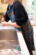 Forklæde • Japansk • Tartan Bleu Paon