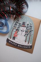 Julekort • Happy Holidays • Snemand