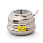 Sukkerskål med ske • Stål