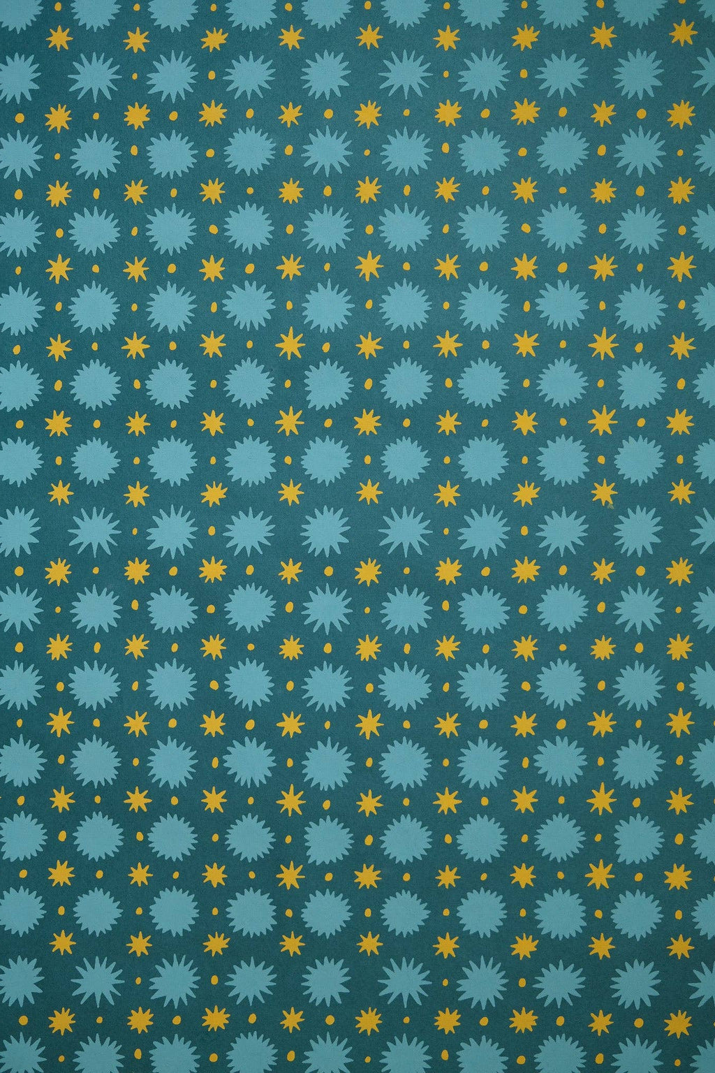 Gavepapir • Blå Stjerner • 3 Ark • Sendes Ikke