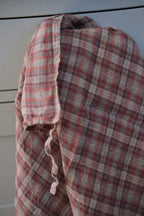Viskestykke • Hør • Mini Forklæde • Tartan Sienne Vert