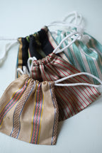 Small drawstring pouch • Stripes • 11 × 10 cm