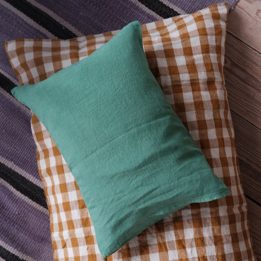 Flax pillow • 30x40 • Vert Emeraude • Green