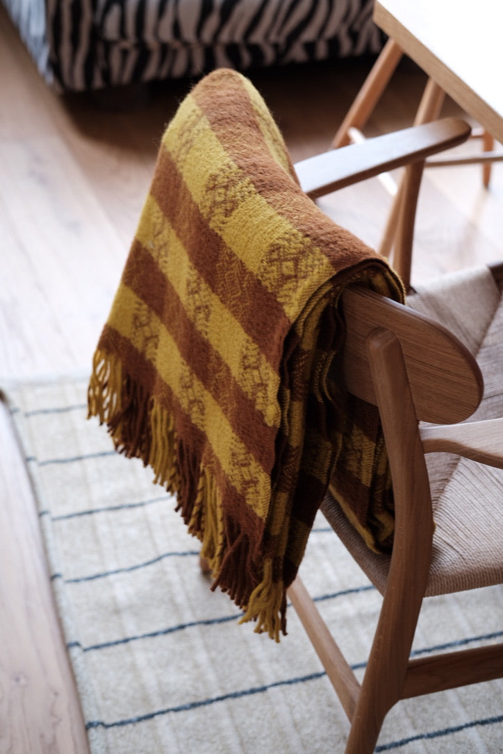 Tweedmill orange and terracotta plaid blanket with a classic tartan pattern, soft and cozy for home decor or comfort.