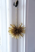 Julepynt • Dekoration • Kugle af Rør • Guld & glimmer