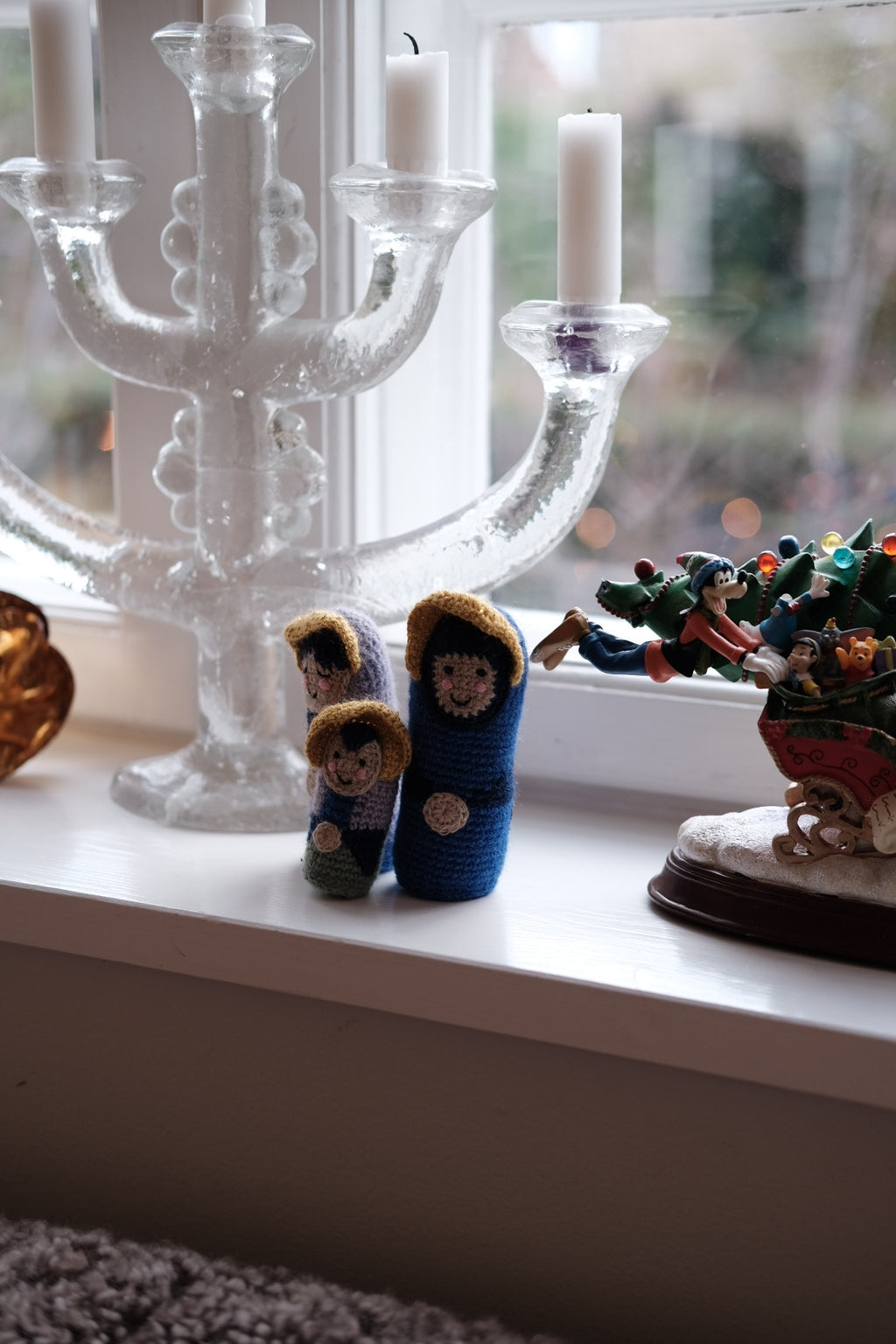 Julepynt • Hæklet • Maria, Josef & Jesusbarnet