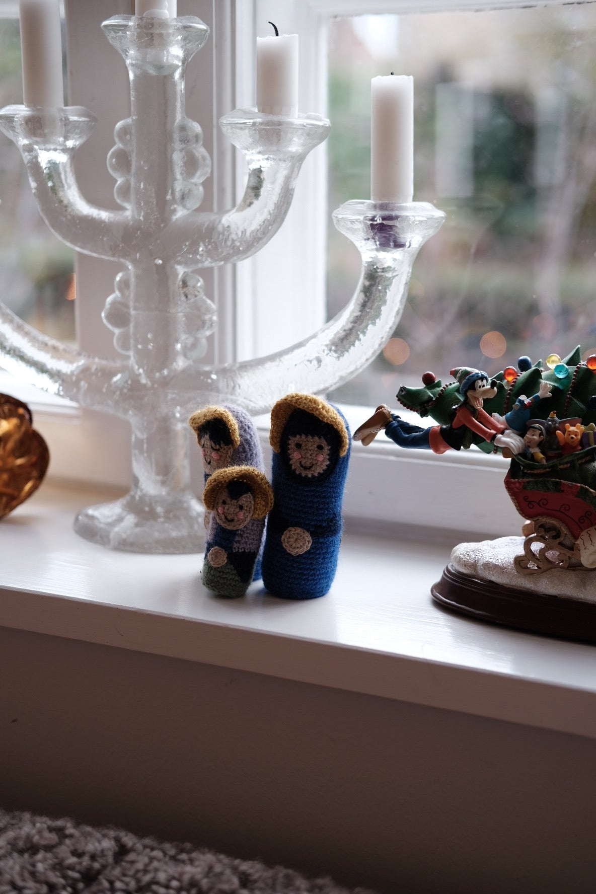 Julepynt • Hæklet • Maria, Josef & Jesusbarnet