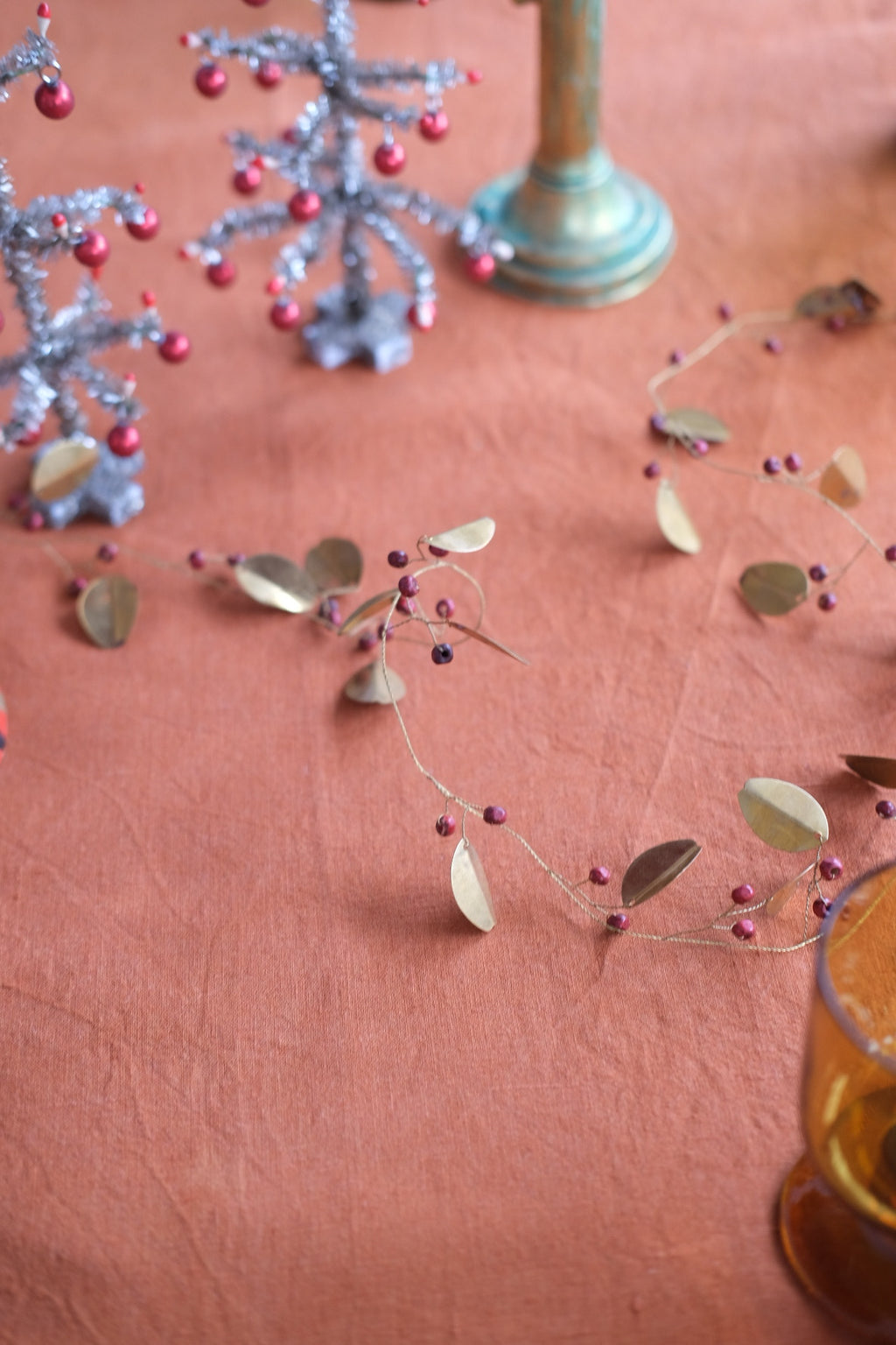 Juledekoration • Guirlande • Gyldne Rønnebær