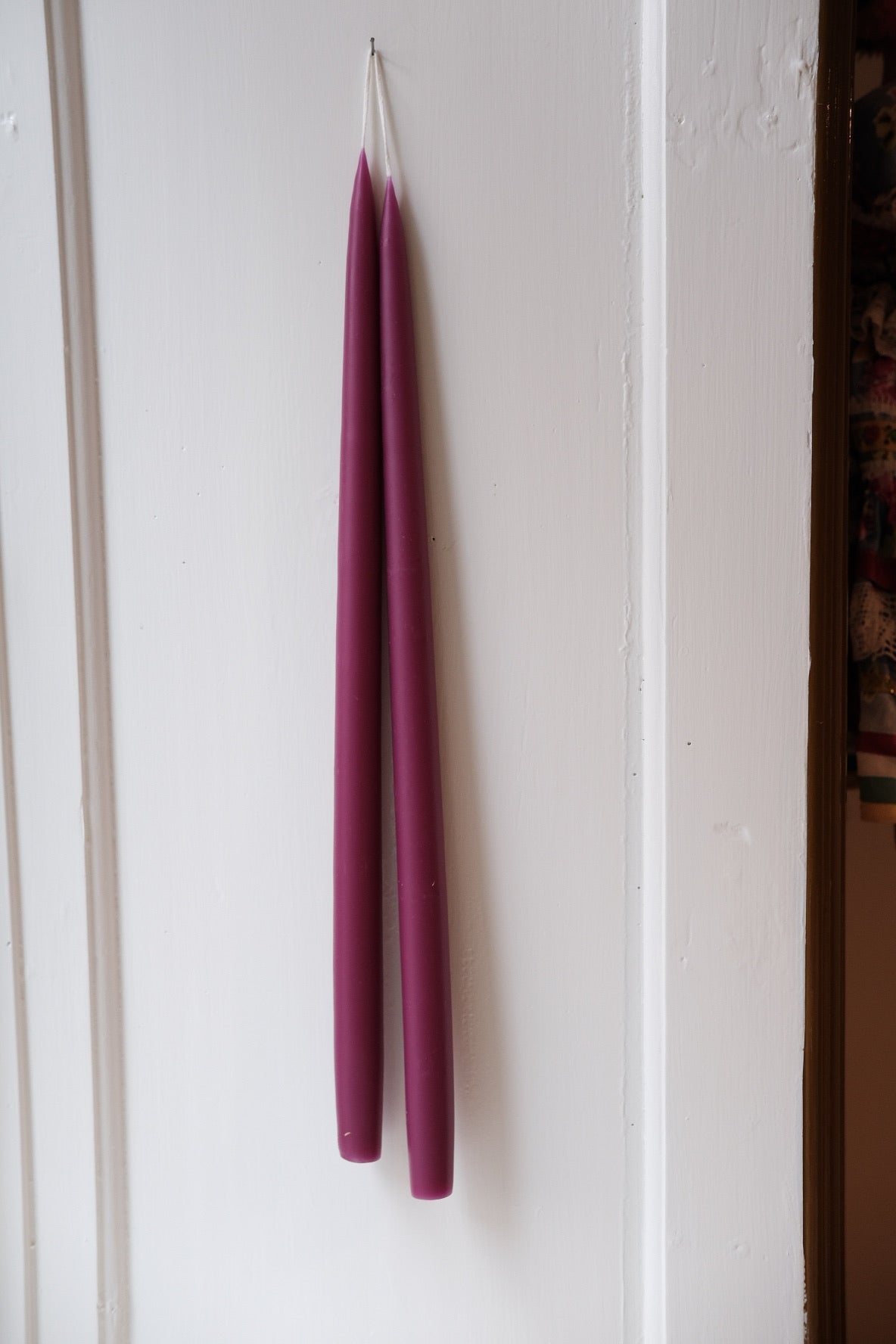 Hånddyppede lys • 45 cm • Dark Heather