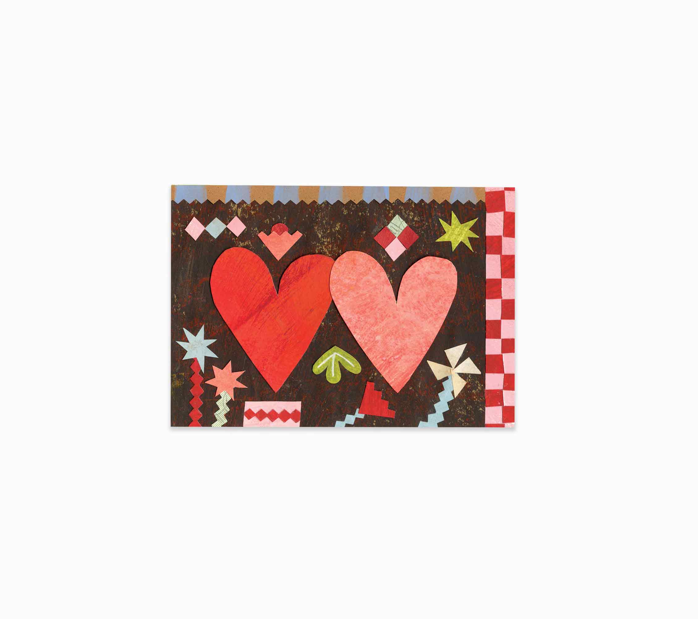 Mini heart-shaped card from Mortlake Papers featuring a delicate heart design, perfect for special occasions.