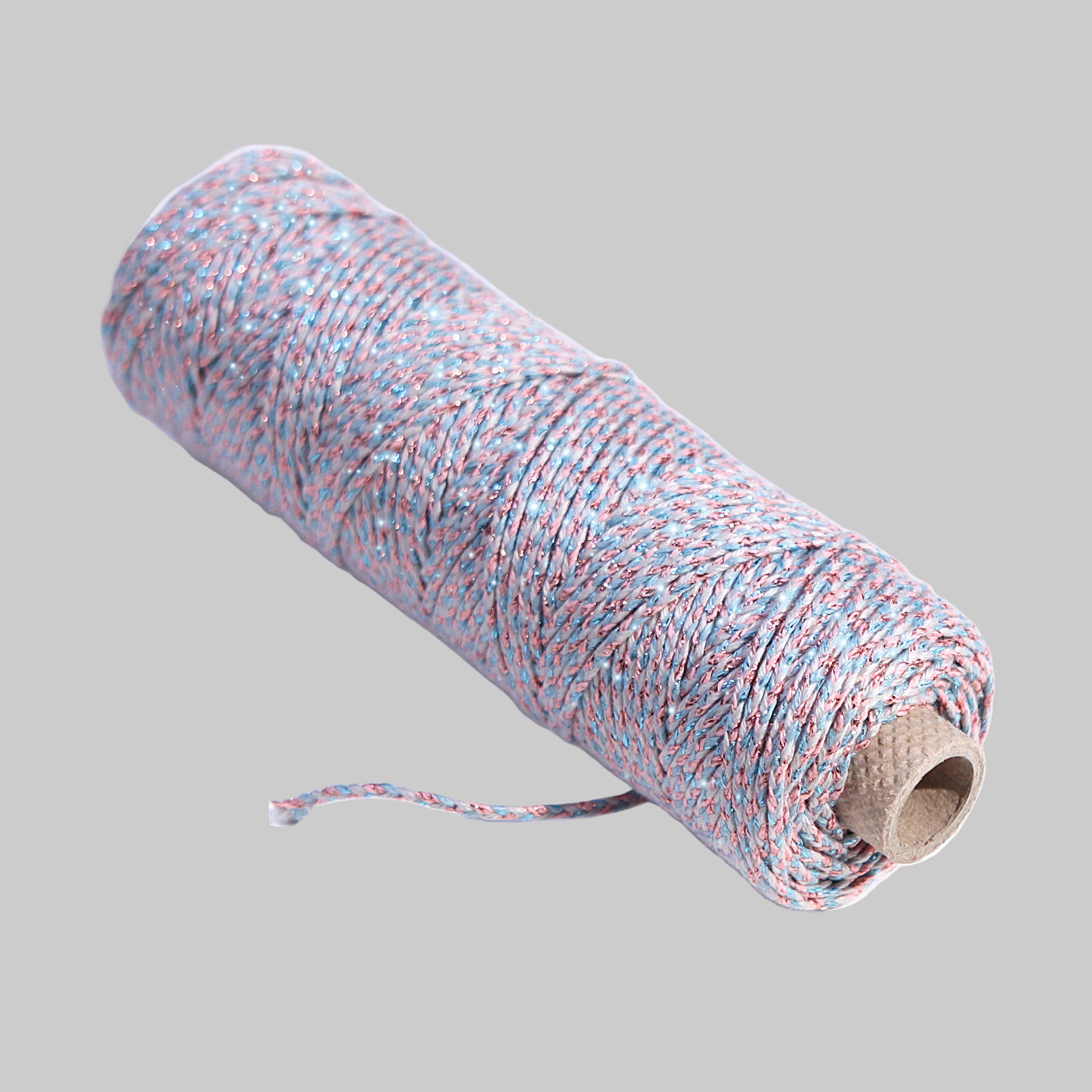 Gift ribbon • 100m • Braided • Red, blue & white
