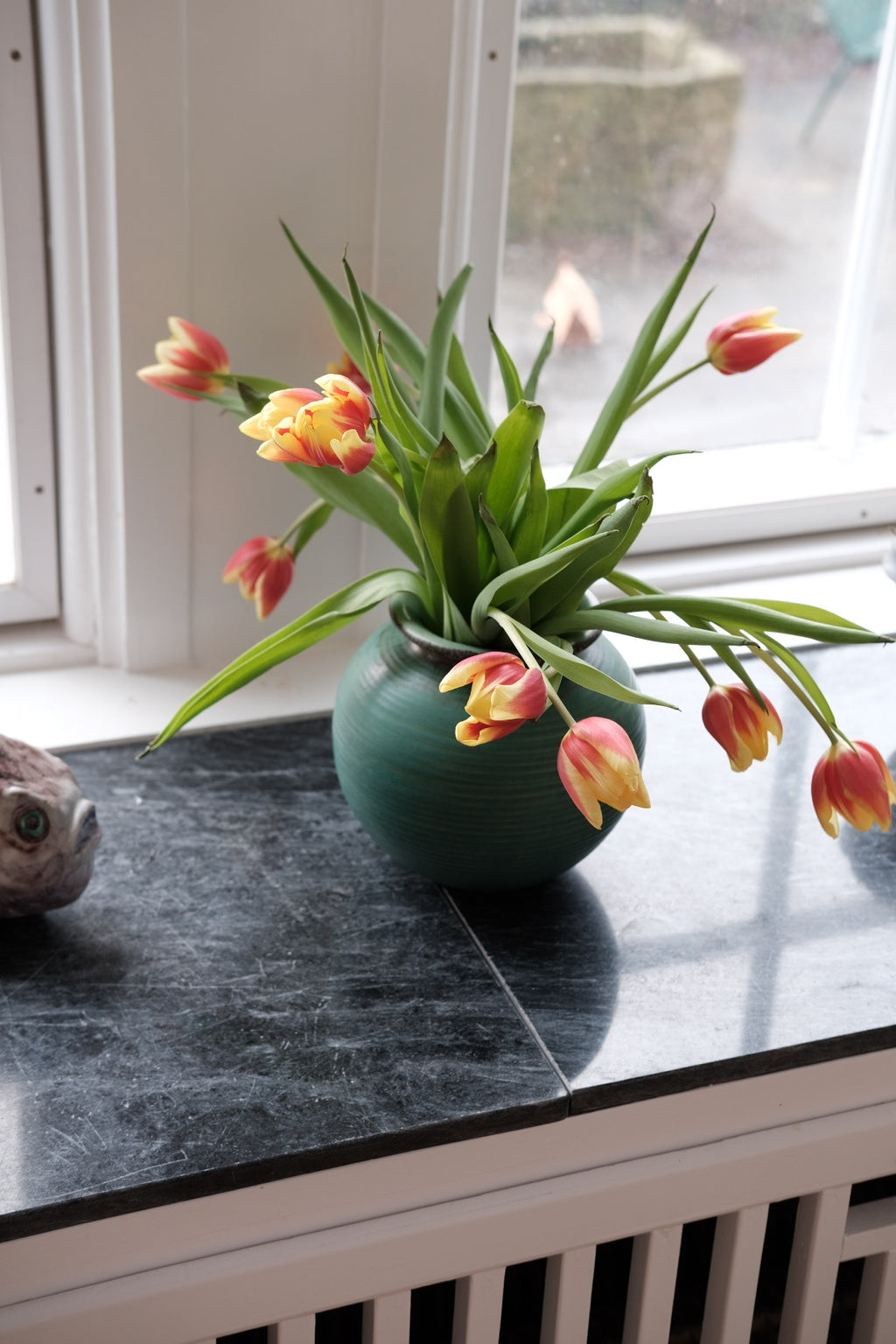 Vintage • Keramik • Rund • Mint Grøn