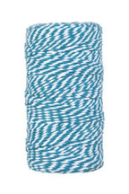 Bakers Twine i bomuld • Blå & hvid • 100 meter