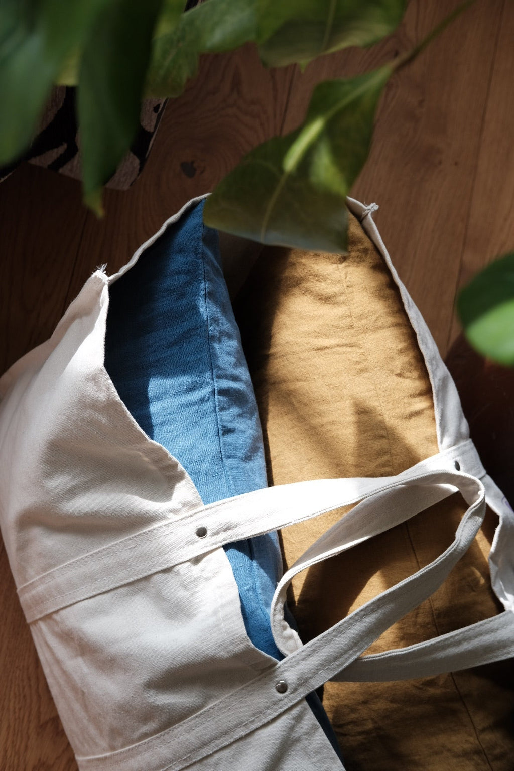 Taske • Canvas • Hvid • Stor