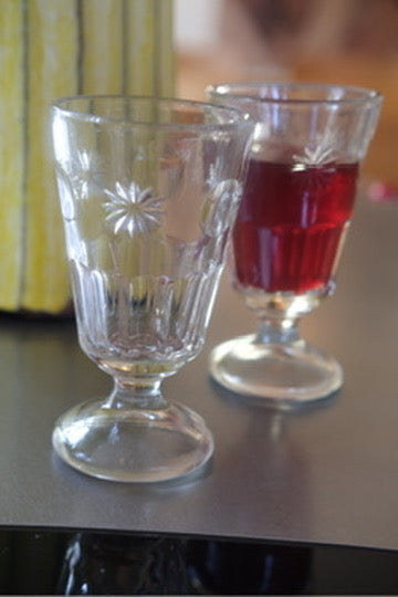 Vintage • Hvidvin glas • Presset • Lille