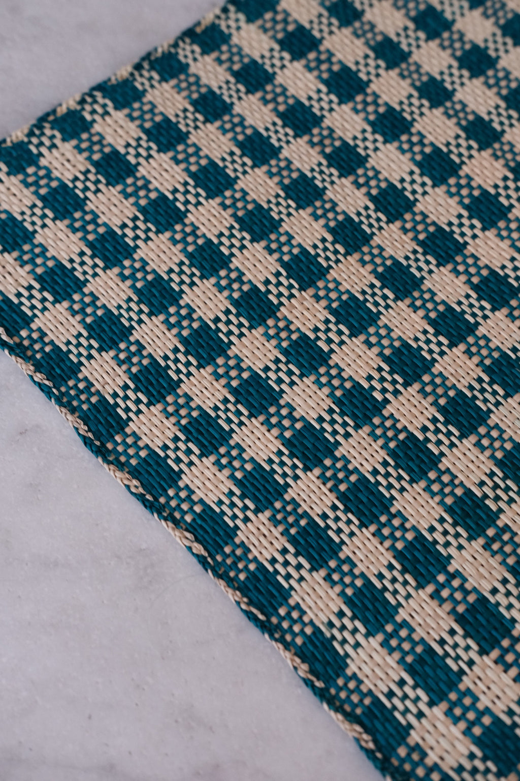 Dækkeserviet • Palmeblade • Iraca • Tyrkis Mellem Tern