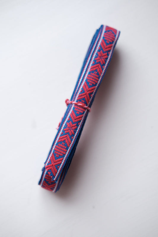 Gavebånd • 5 m • Koboltblå med Rød • 15 mm