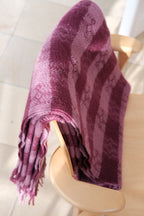 Tweedmill Uldtæppe • Mørkerød & Lyserød • DORA