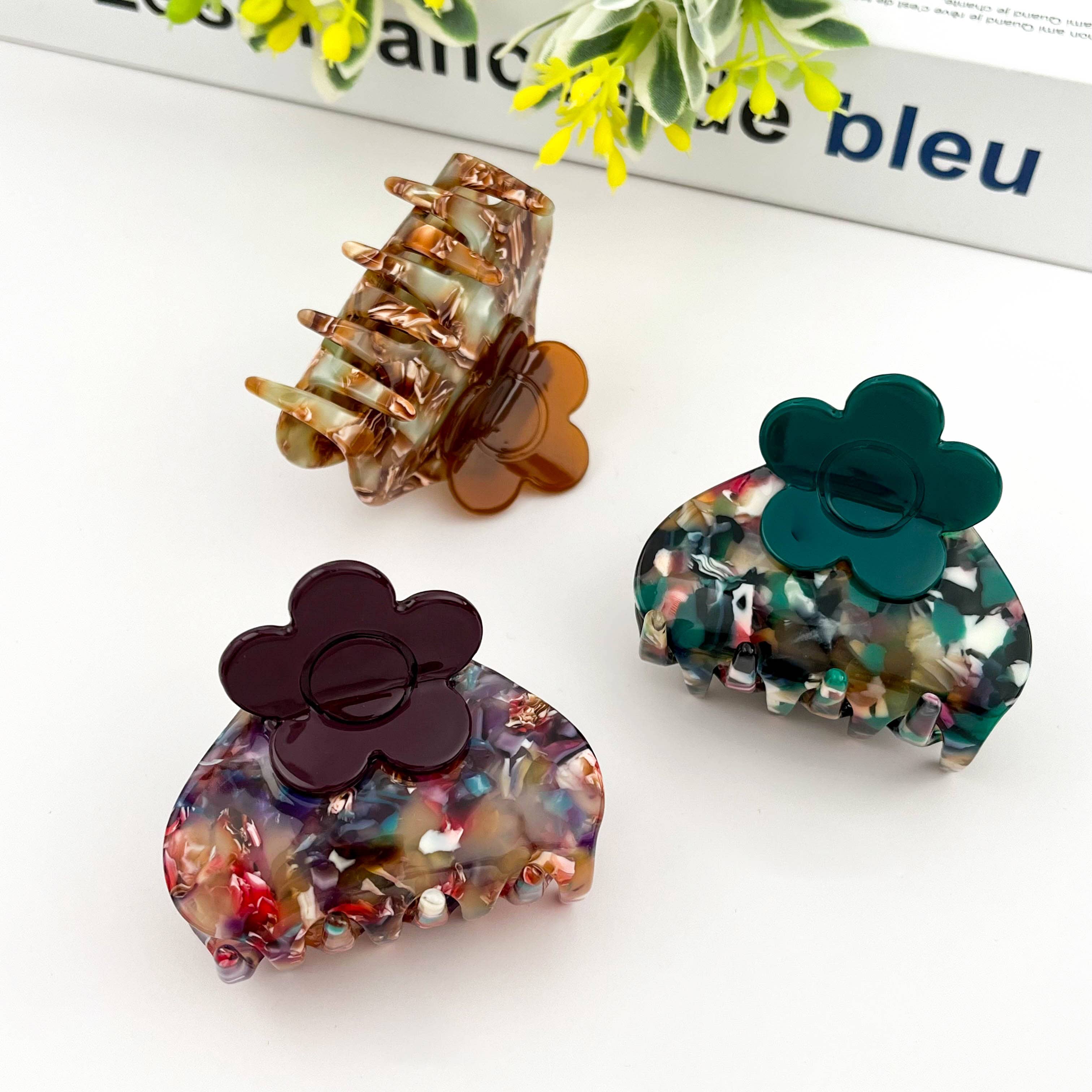 Hårklip • Flower Blomst Rød