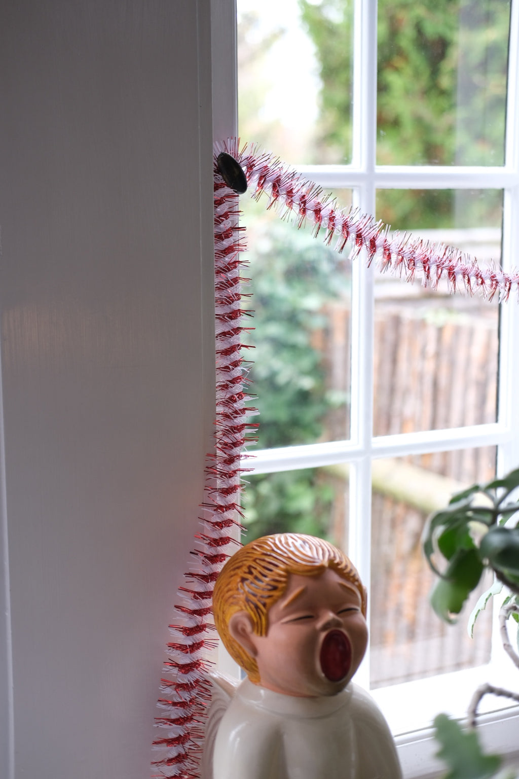 Guirlande • Lametta • 2 meter • Twist Rød & Hvid