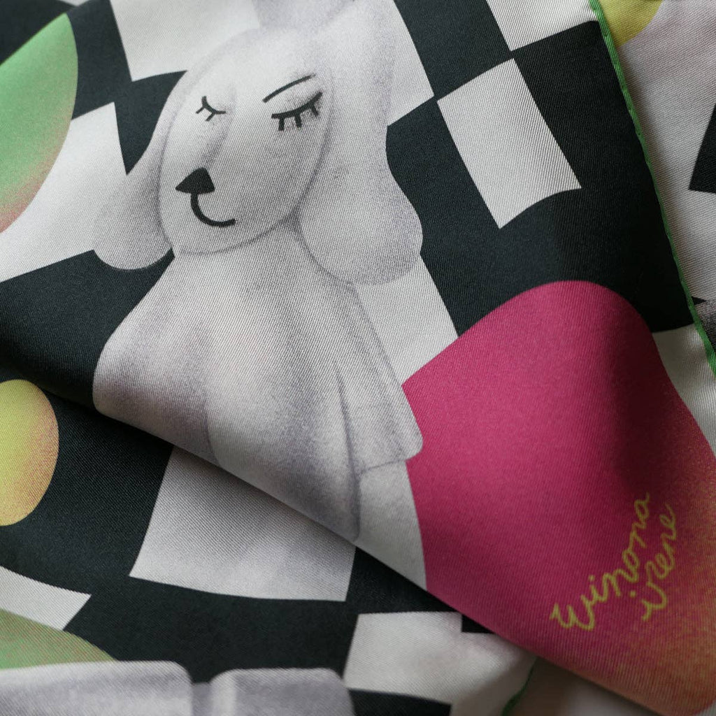 Tørklæde • Skak • Silke