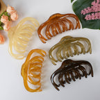 Large Lazy Transparent French Hair Claw Clip: 3 • DORA