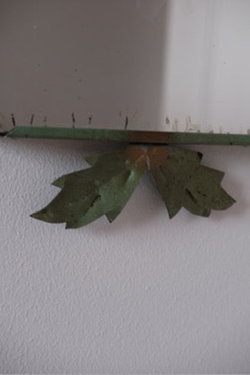 Vintage • Spejl • Aflangt • Blad på ramme • DORA