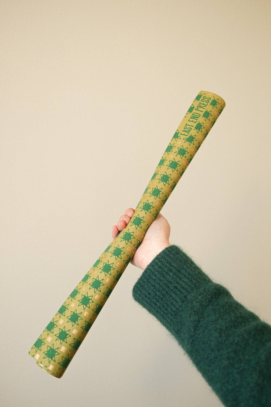 Gavepapir • Quiltet • Grøn • Lysegrøn • East End Press