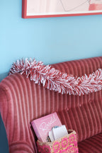 Guirlande • Lametta • 2 meter • Rød & Hvid