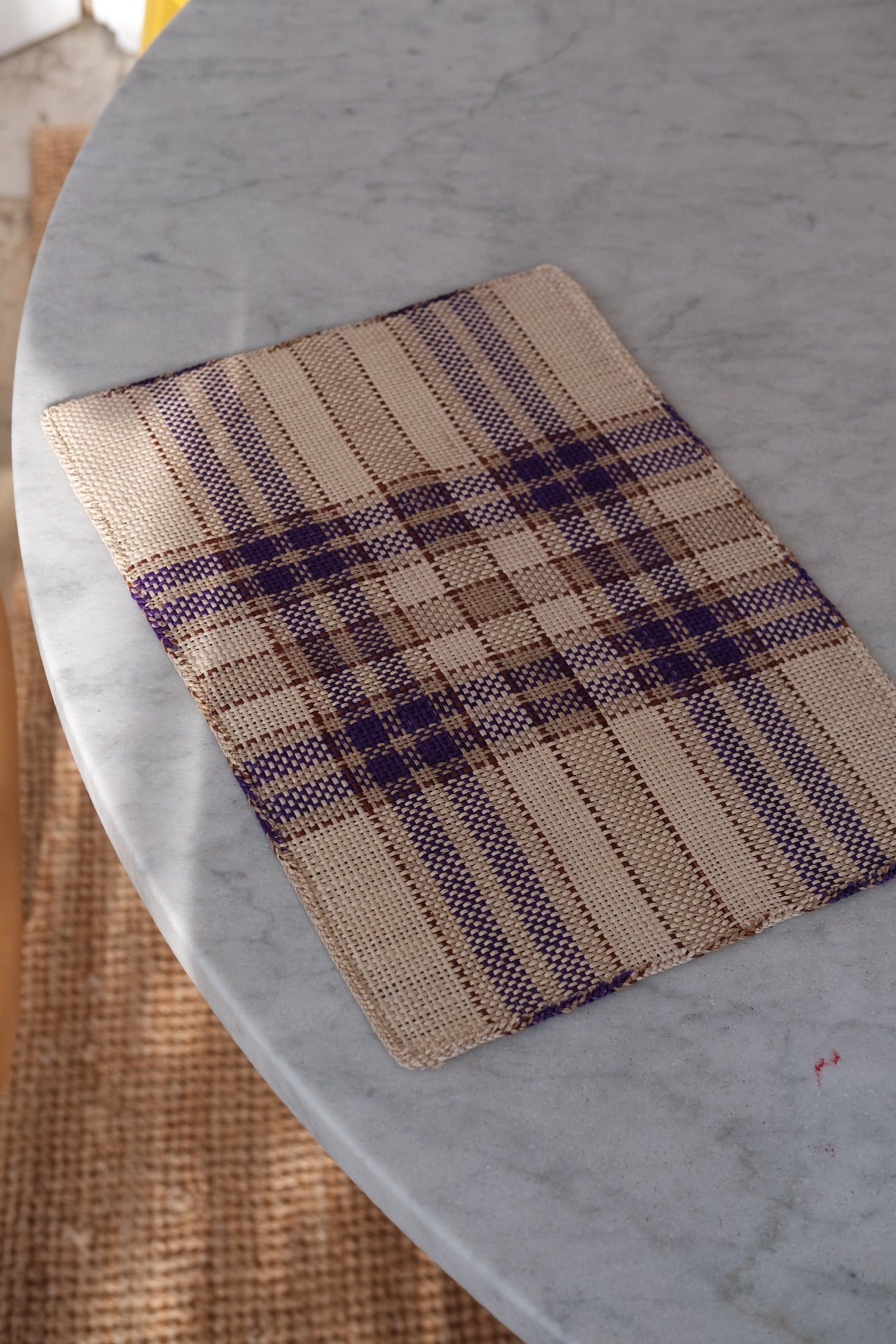 Dækkeserviet • Palmeblade • Iraca • Lilla & Brun Tern • DORA