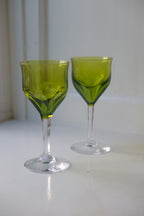 Vintage • Oreste hvidvins glas • Holmegaard • Grøn