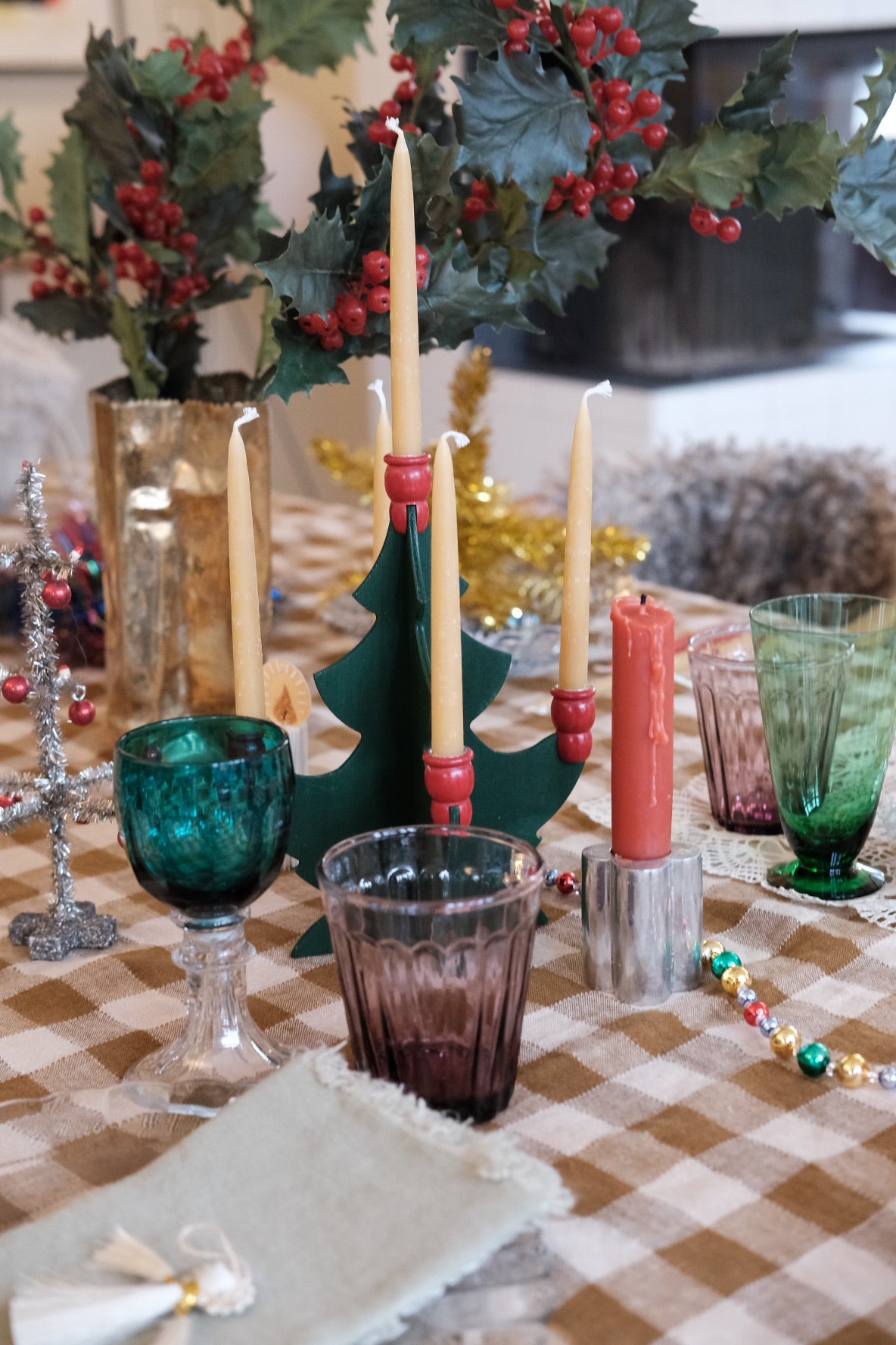 Julepynt • Lysestage • Juletræ • Stort