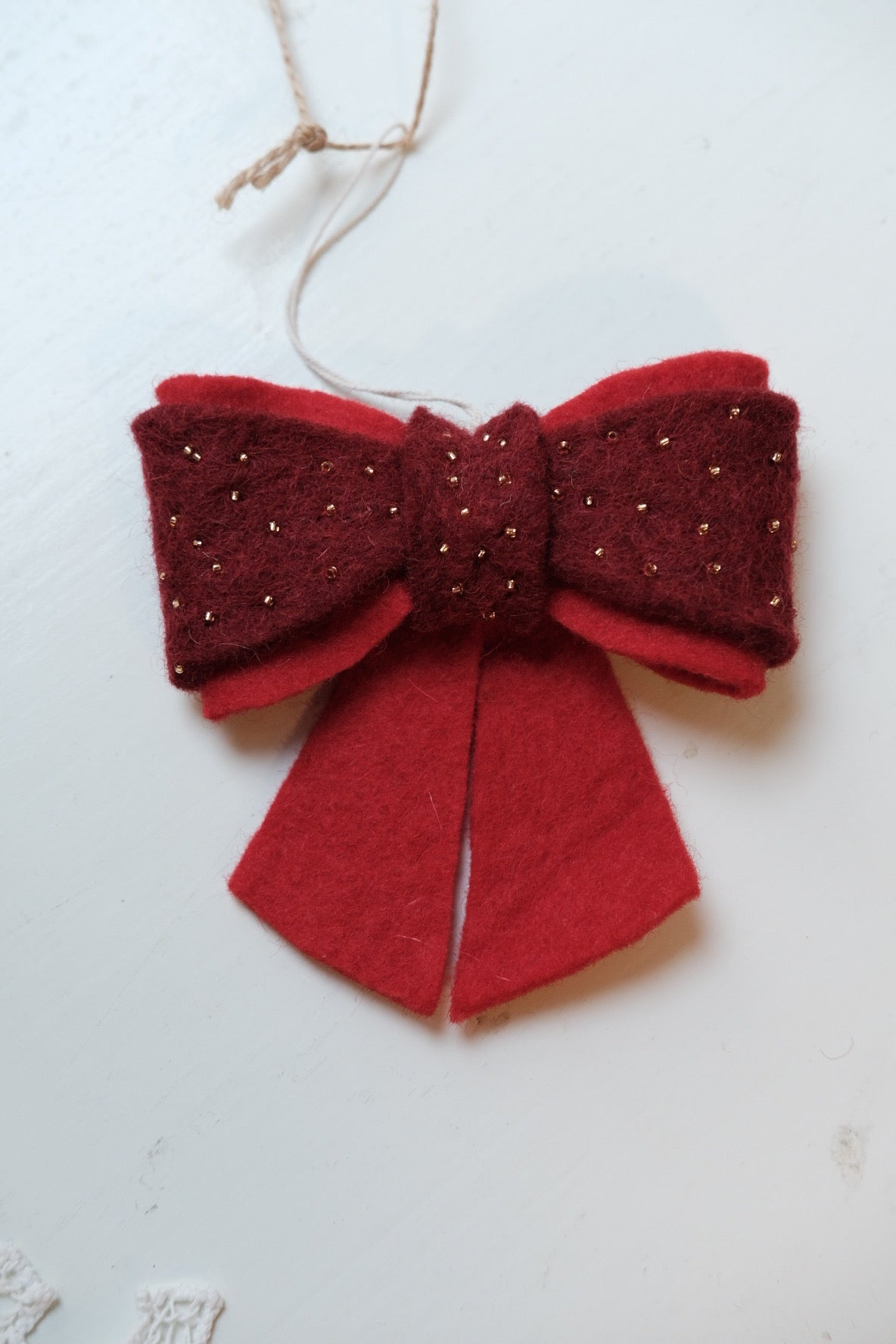 Julepynt • Sløjfe • Uld