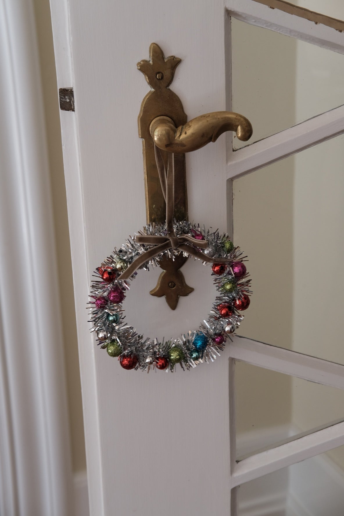 Julepynt • Dekoration • Lametta Krans • 13,5 cm