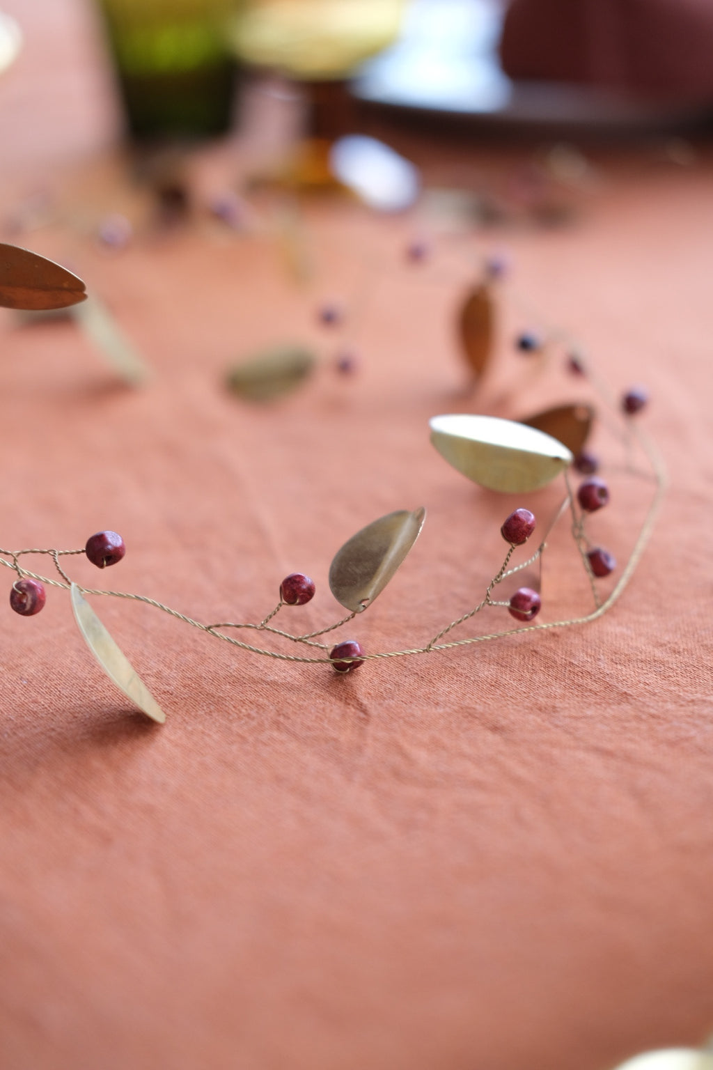 Juledekoration • Guirlande • Gyldne Rønnebær