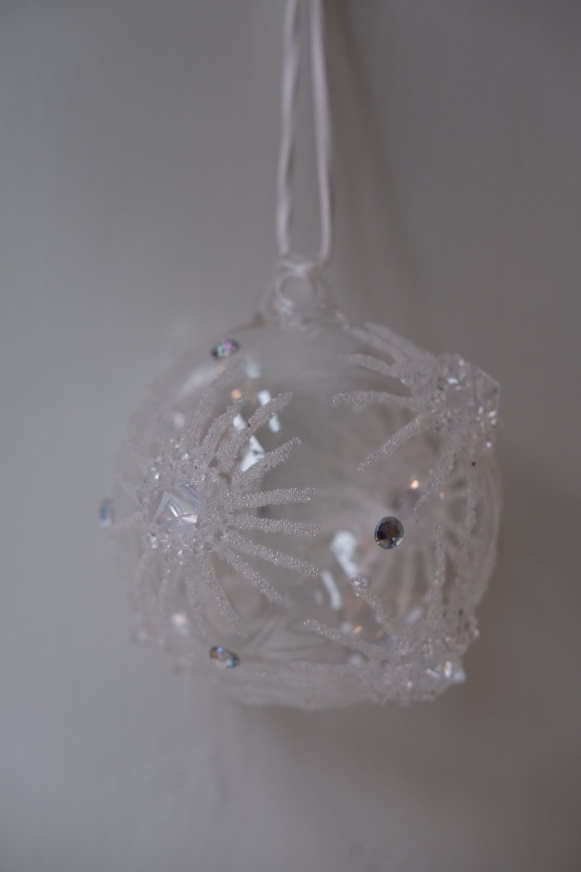 Julepynt • Til træet • Krystal Glaskugle med spikes