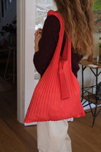 Taske • Plisseret • Bio nedbrydelig • Indkøb • Rød • DORA