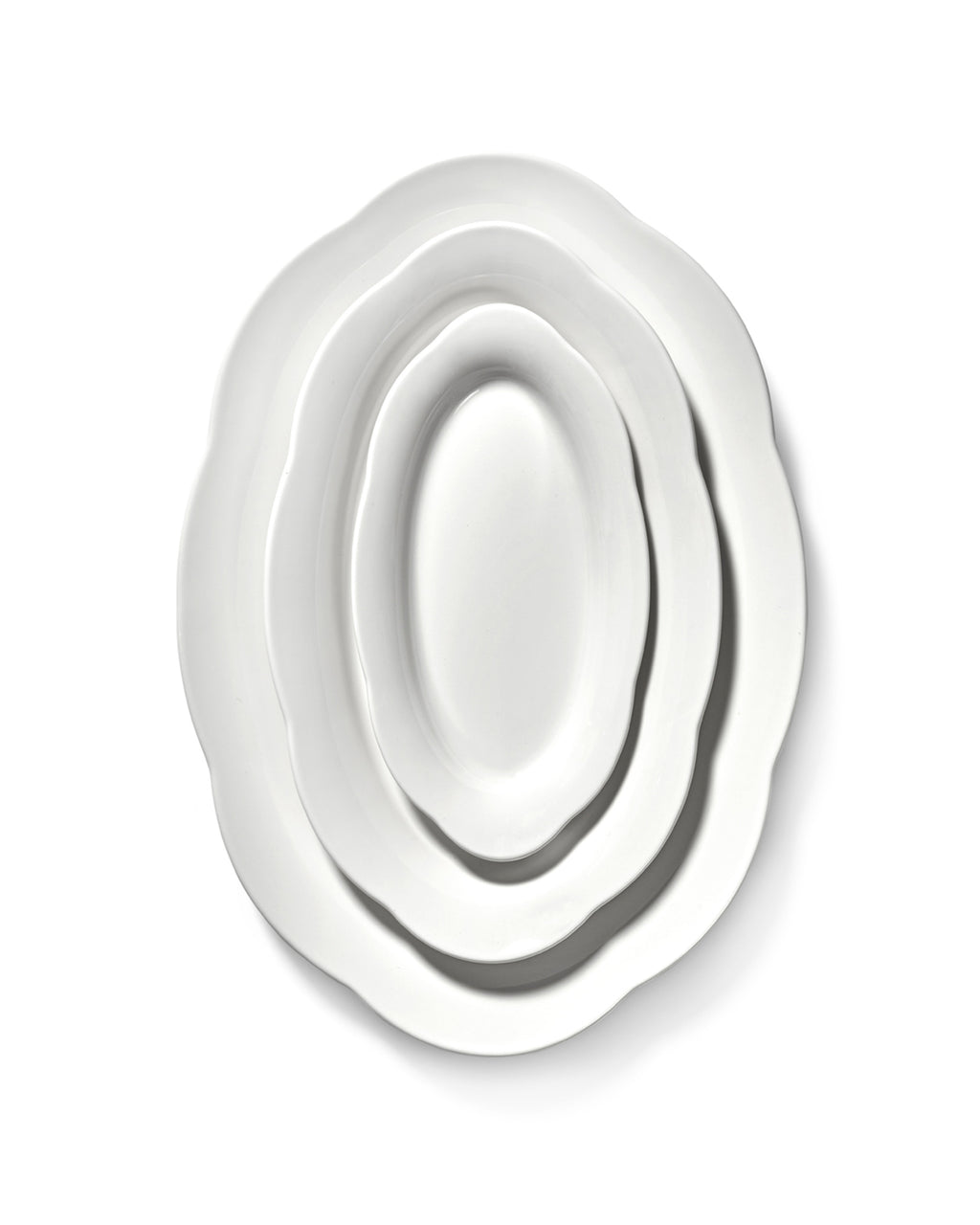 Serax dybt fad med silhouette design, 24 cm, keramisk serveringsskål til mad eller dekoration.