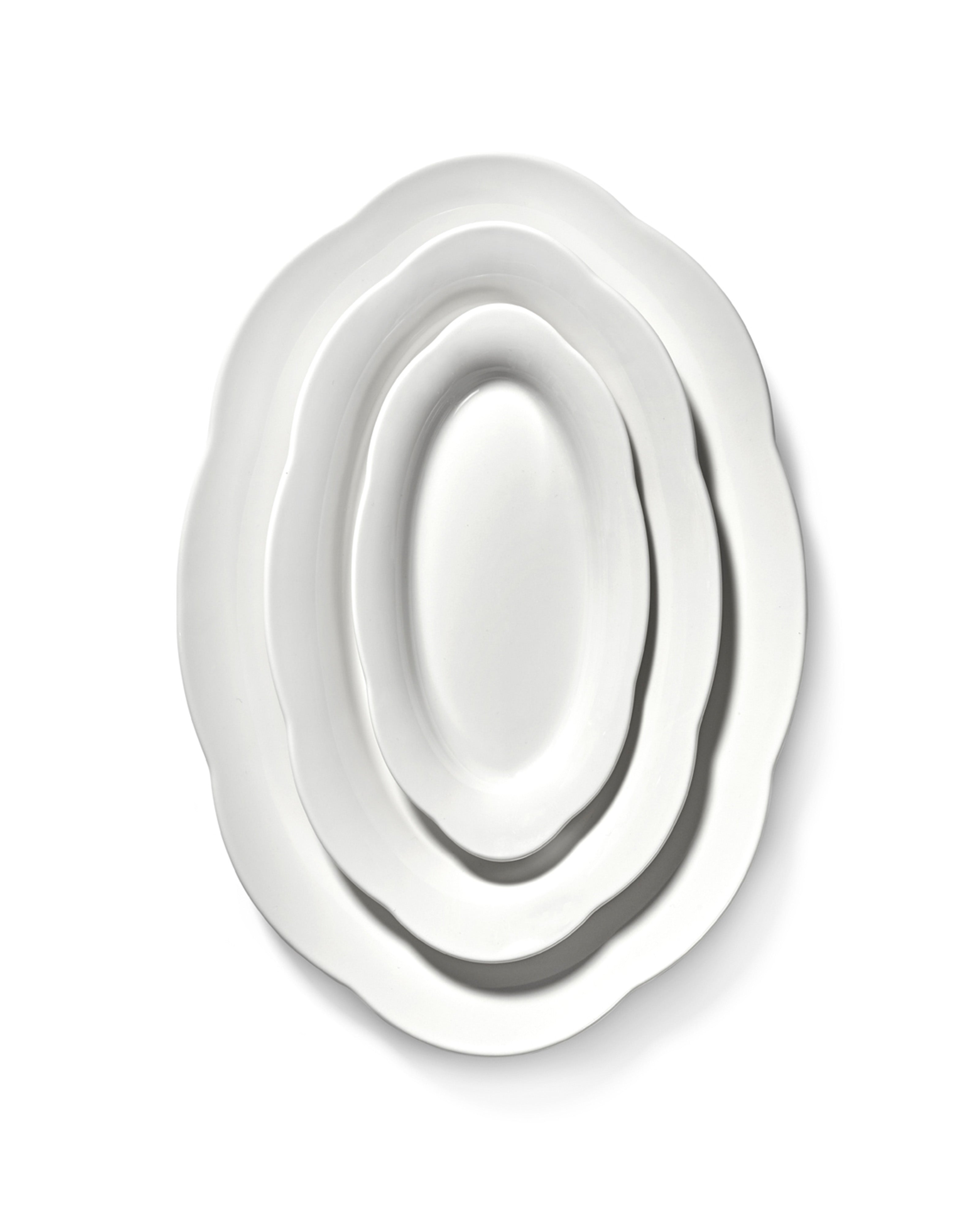 Serax dybt fad med silhouette design, 24 cm, keramisk serveringsskål til mad eller dekoration.