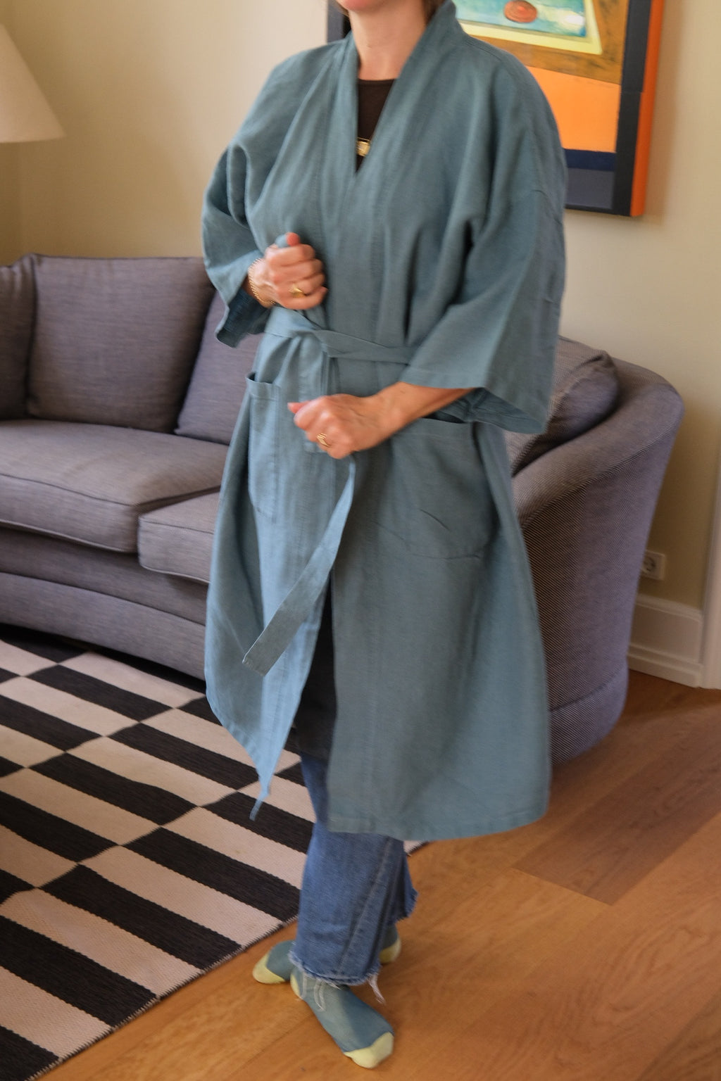 Kimono • M • Bleu Ocean • Blågrøn